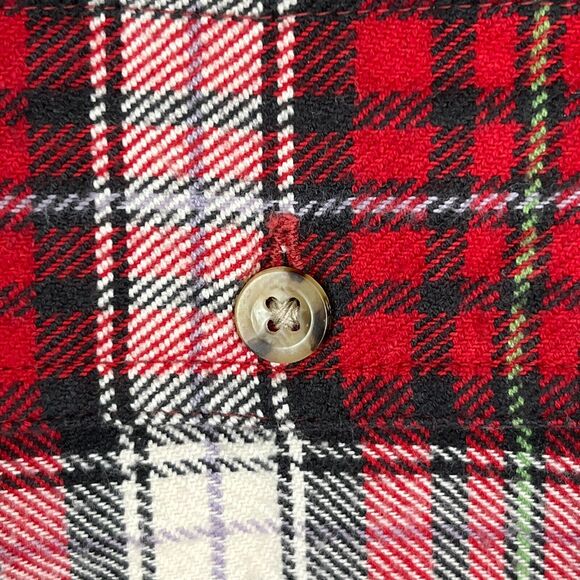 Banana Republic Shirt Mens XL Flannel Button-Down Long-Sleeve Heavyweight Red - Picture 3 of 11
